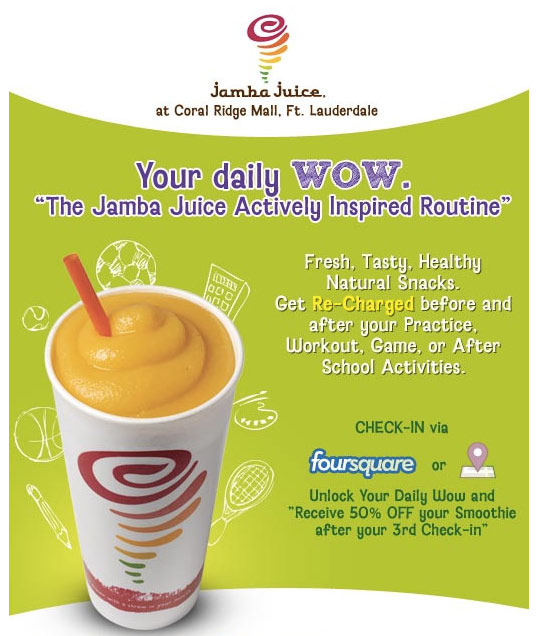 Jamba Juice 50% off